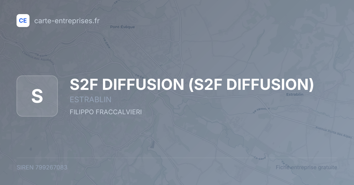 S2F DIFFUSION — 799267083 — fiche entreprise
