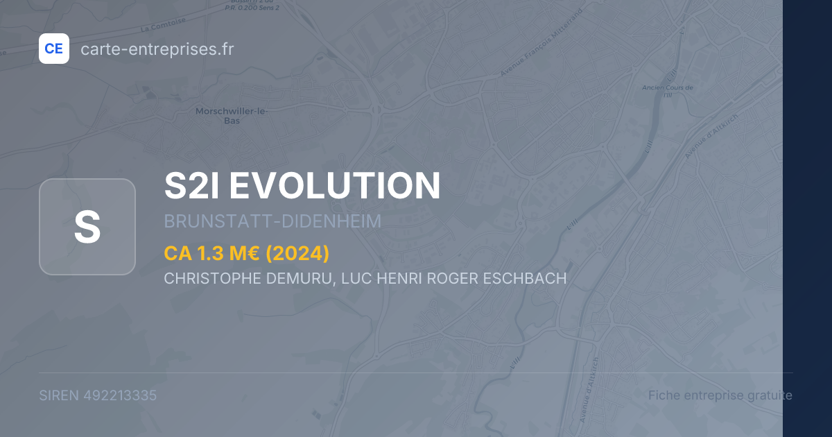 S2I EVOLUTION — 492213335 — fiche entreprise