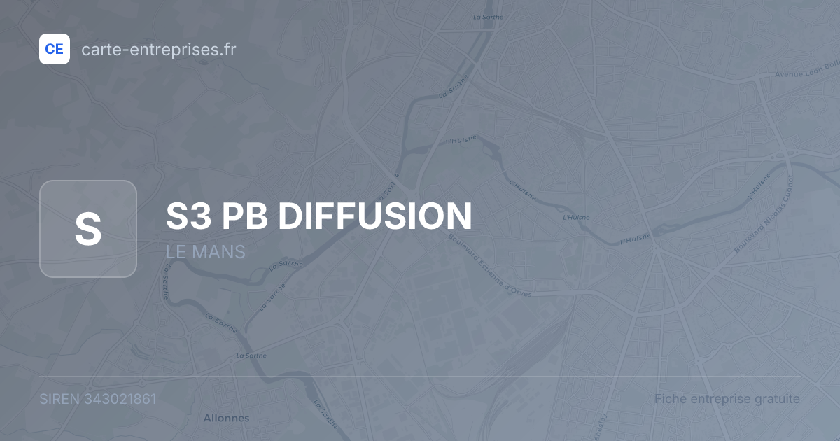 S3 PB DIFFUSION — 343021861 — fiche entreprise