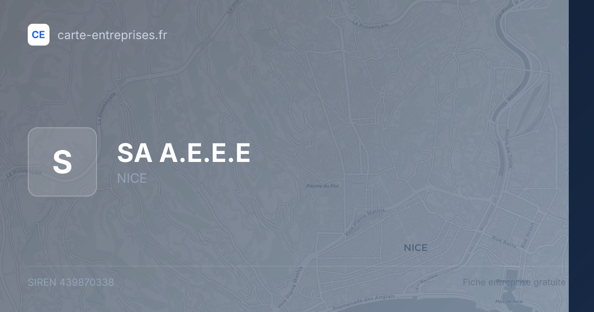 SA A.E.E.E — 439870338 — fiche entreprise