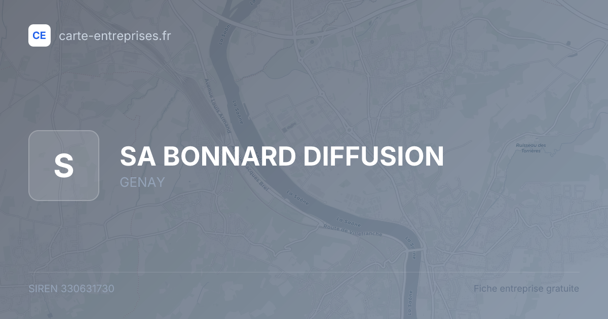 SA BONNARD DIFFUSION — 330631730 — fiche entreprise