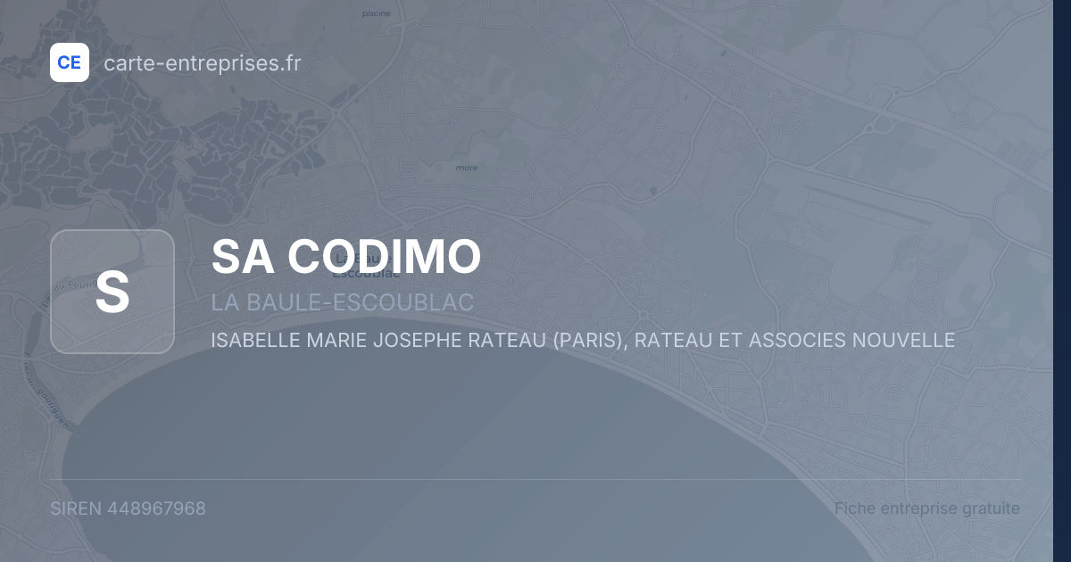 SA CODIMO — 448967968 — fiche entreprise