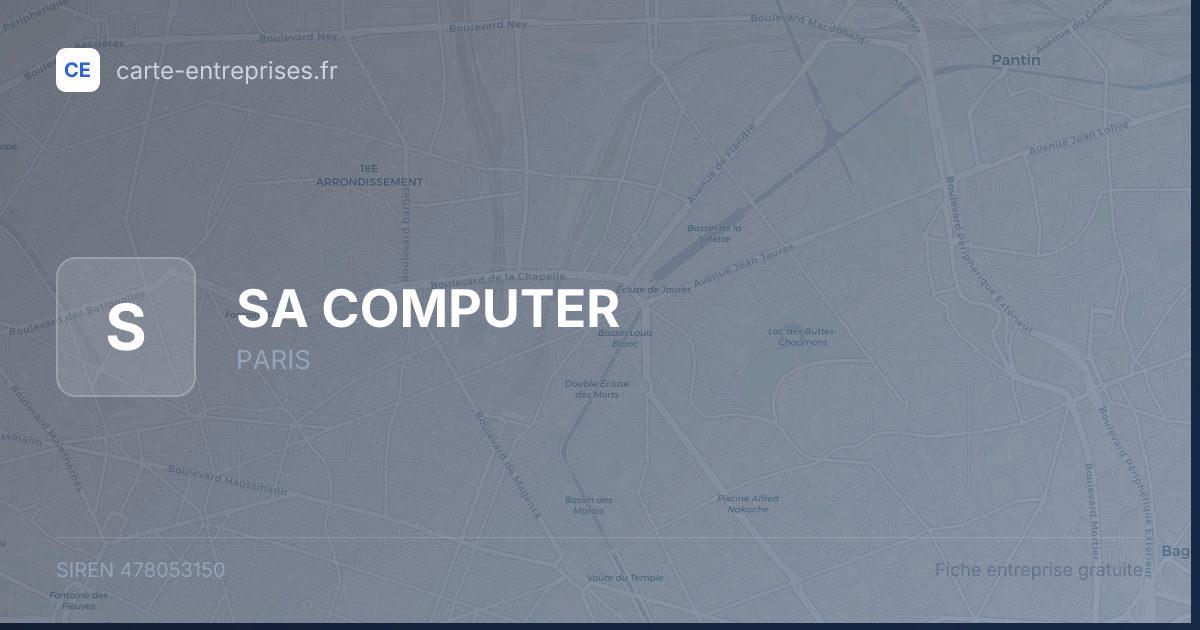 SA COMPUTER — 478053150 — fiche entreprise