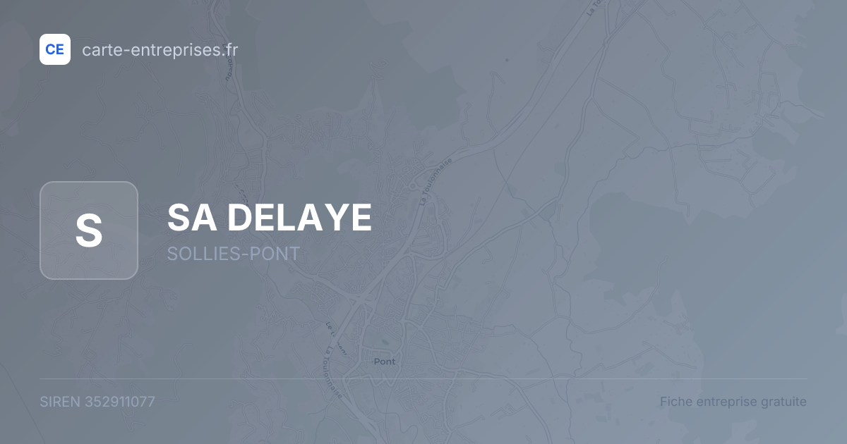 SA DELAYE — 352911077 — fiche entreprise