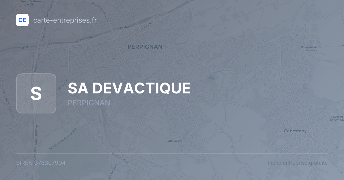 SA DEVACTIQUE — 378307904 — fiche entreprise