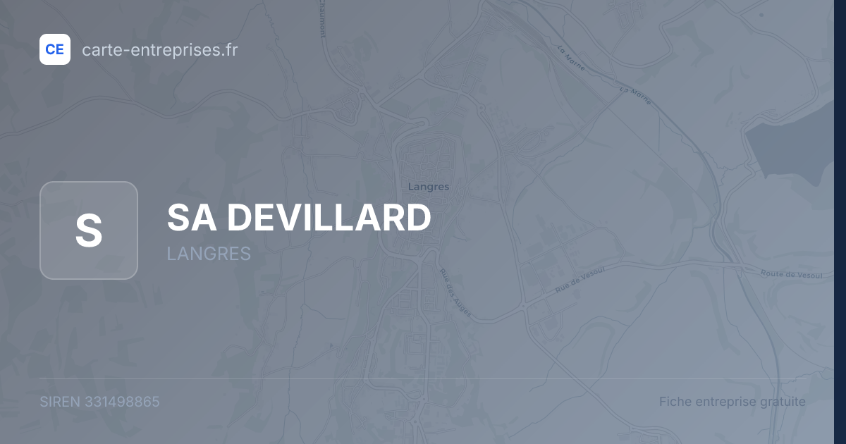 SA DEVILLARD — 331498865 — fiche entreprise