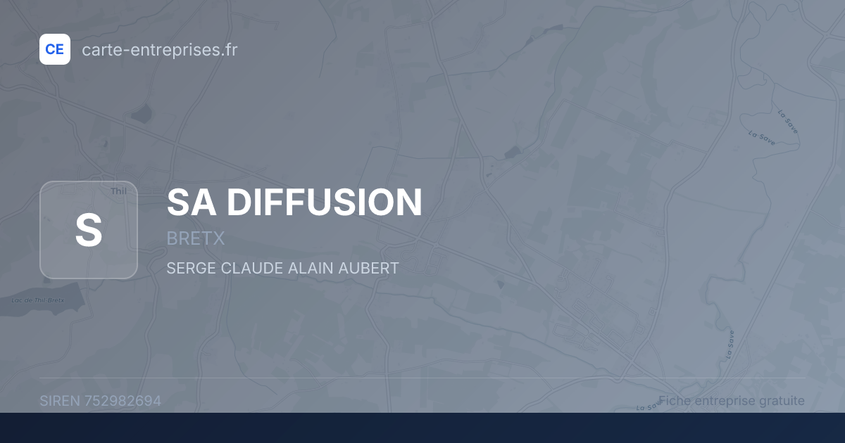 SA DIFFUSION — 752982694 — fiche entreprise