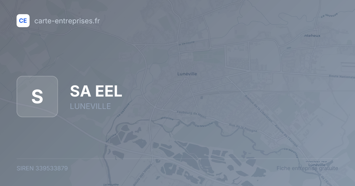 SA EEL — 339533879 — fiche entreprise