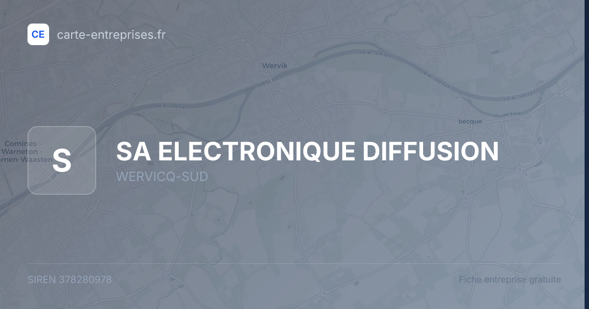 SA ELECTRONIQUE DIFFUSION — 378280978 — fiche entreprise