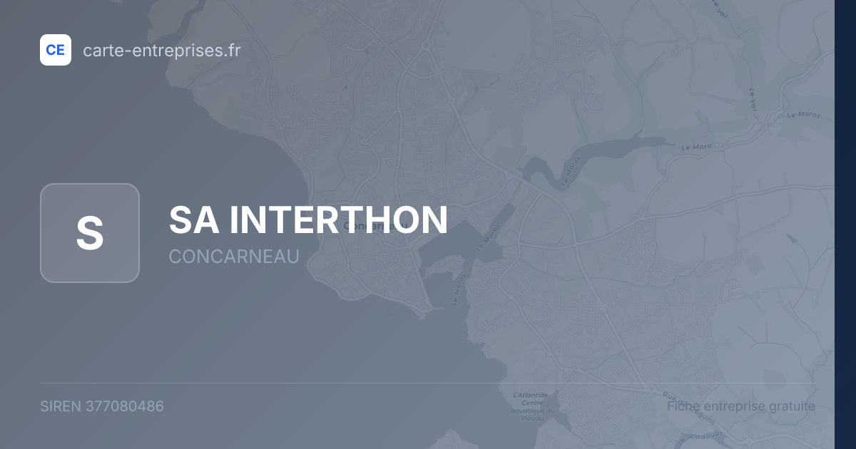 SA INTERTHON — 377080486 — fiche entreprise
