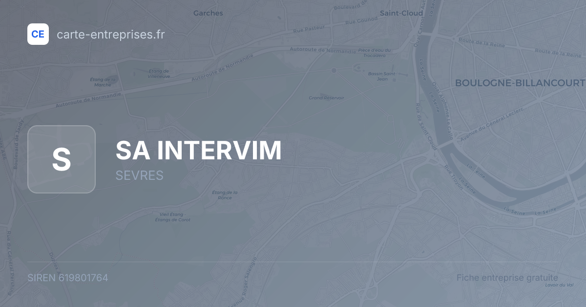 SA INTERVIM — 619801764 — fiche entreprise