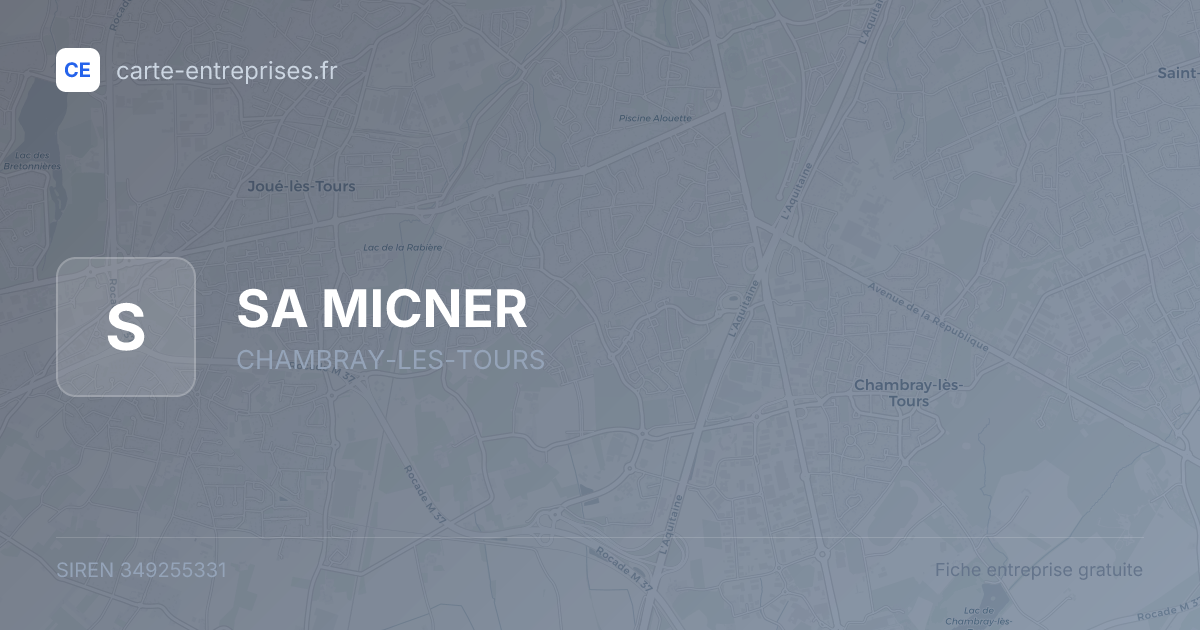 SA MICNER — 349255331 — fiche entreprise