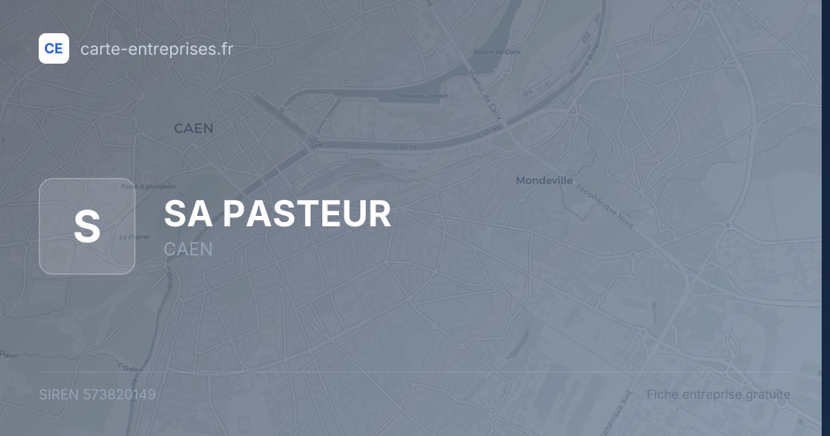 SA PASTEUR — 573820149 — fiche entreprise