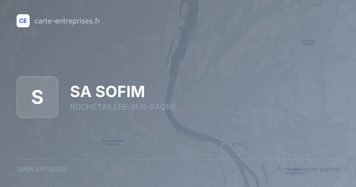 SA SOFIM — 417795325 — fiche entreprise