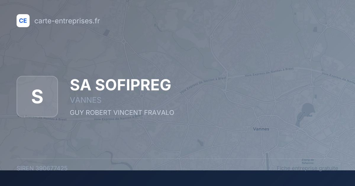 SA SOFIPREG — 390677425 — fiche entreprise
