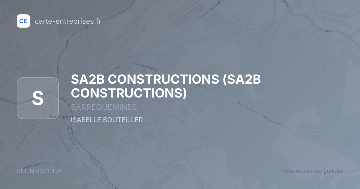 SA2B CONSTRUCTIONS — 832111124 — fiche entreprise