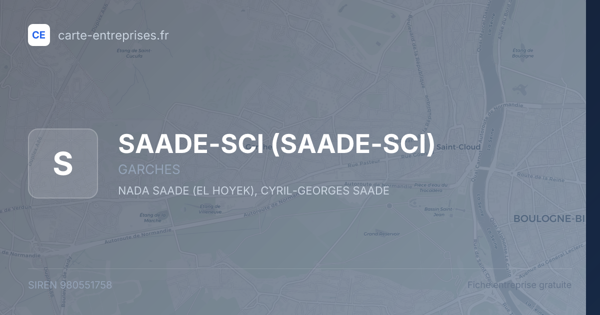 SAADE-SCI — 980551758 — fiche entreprise