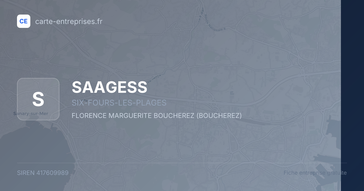 SAAGESS — 417609989 — fiche entreprise