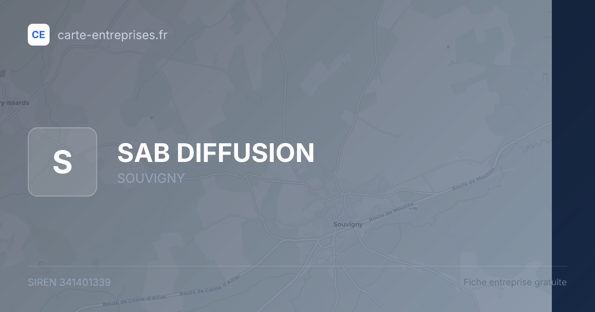 SAB DIFFUSION — 341401339 — fiche entreprise