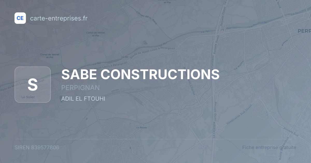 SABE CONSTRUCTIONS — 839577806 — fiche entreprise