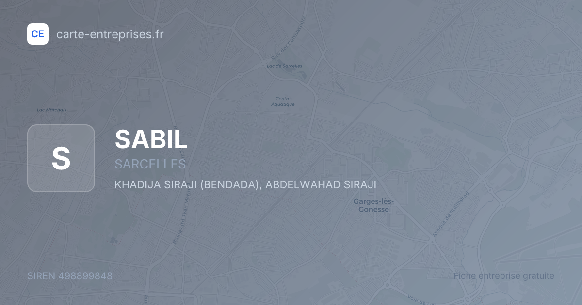 SABIL — 498899848 — fiche entreprise