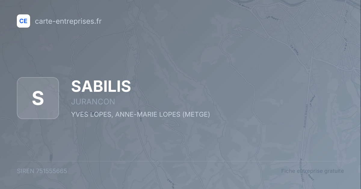 SABILIS — 751555665 — fiche entreprise