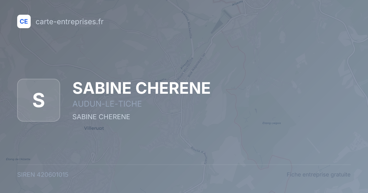 SABINE CHERENE — 420601015 — fiche entreprise