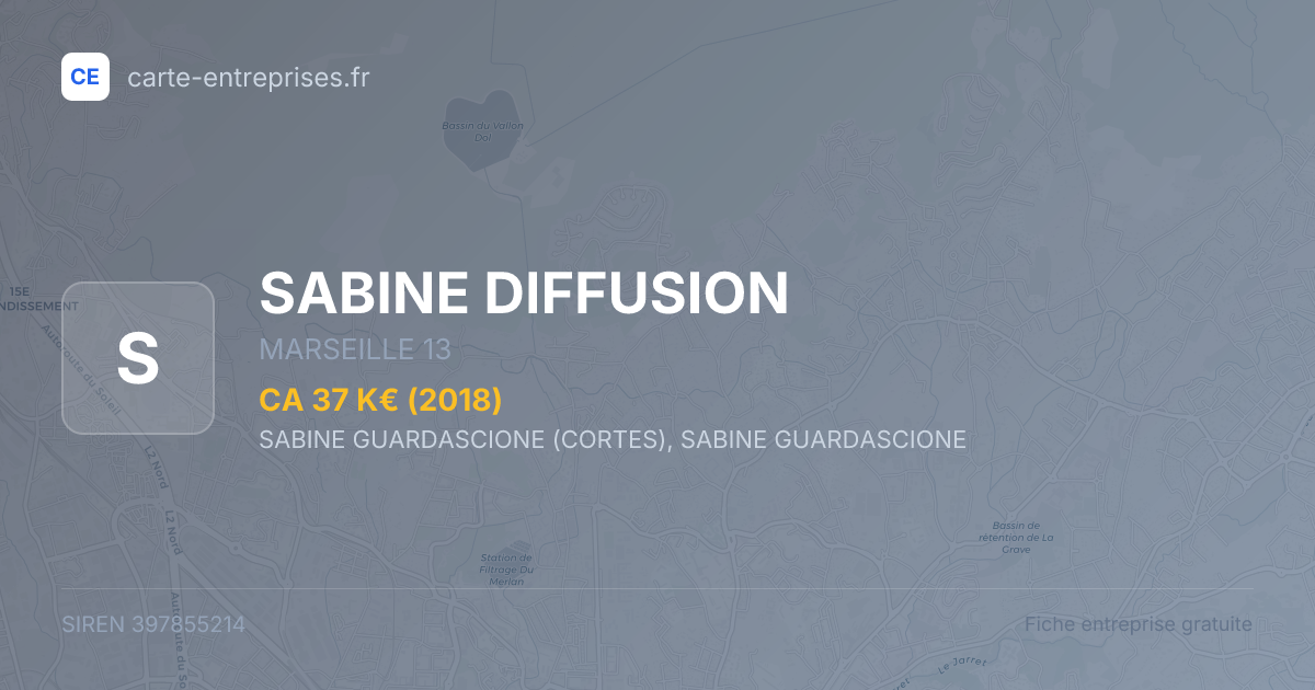 SABINE DIFFUSION — 397855214 — fiche entreprise