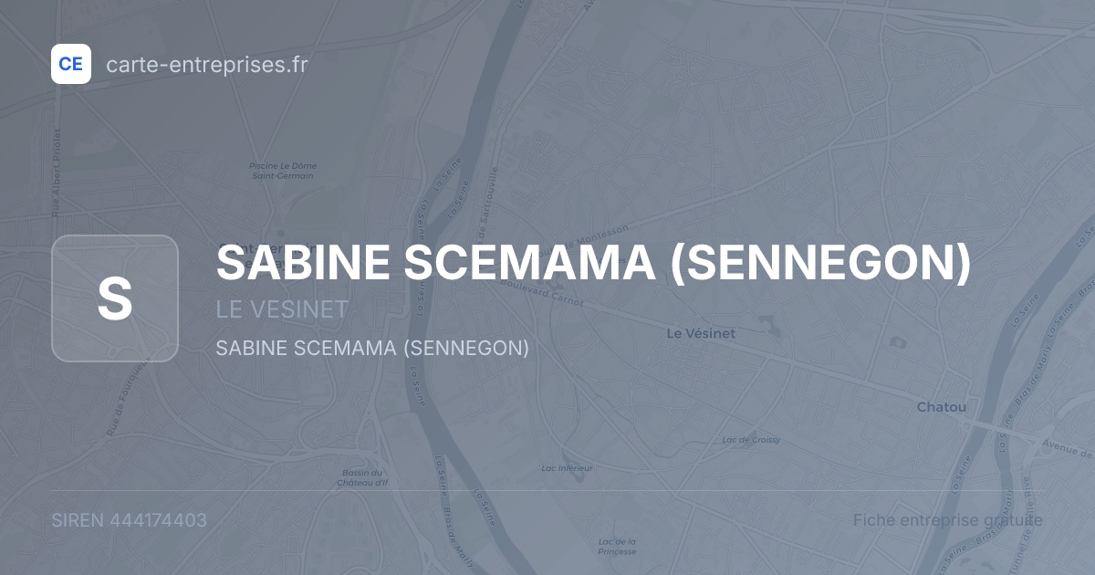 SABINE SCEMAMA (SENNEGON) — 444174403 — fiche entreprise