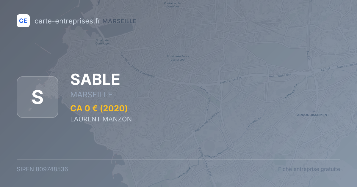 SABLE — 809748536 — fiche entreprise