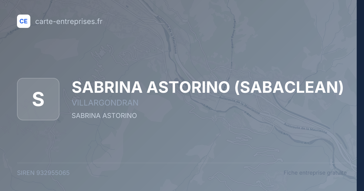 SABRINA ASTORINO (SABACLEAN) — 932955065 — fiche entreprise