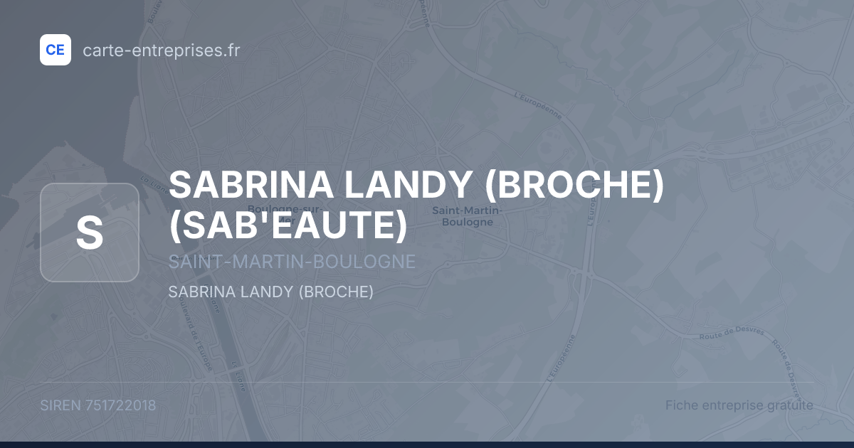 SABRINA LANDY (BROCHE) (SAB'EAUTE) — 751722018 — fiche entreprise