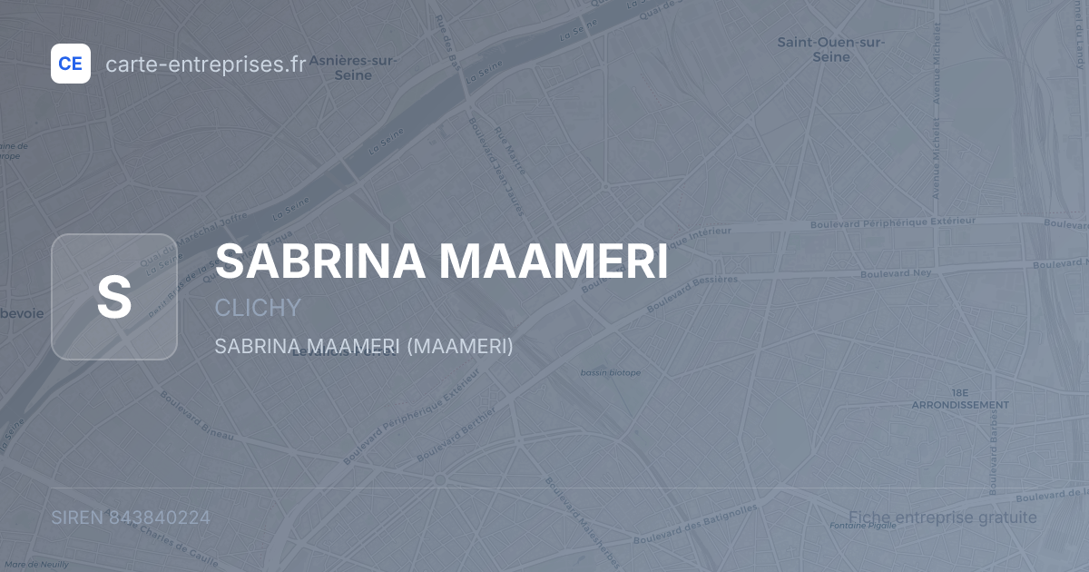 SABRINA MAAMERI — 843840224 — fiche entreprise