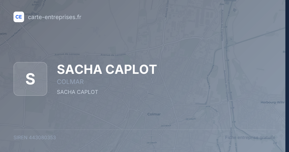 SACHA CAPLOT — 443080353 — fiche entreprise