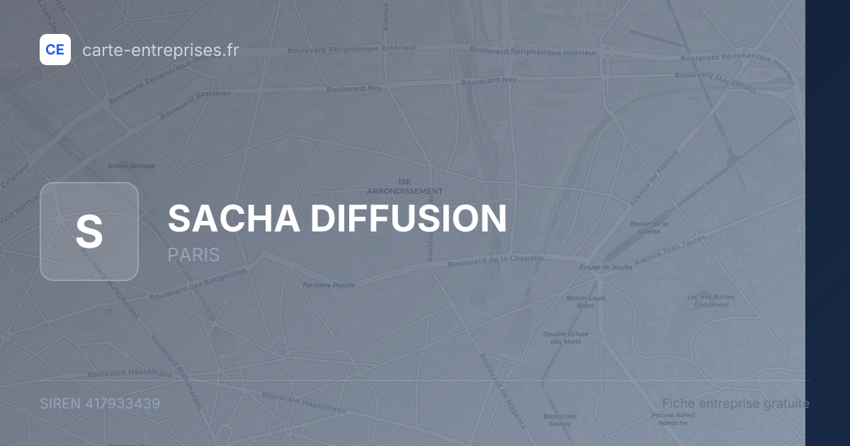 SACHA DIFFUSION — 417933439 — fiche entreprise