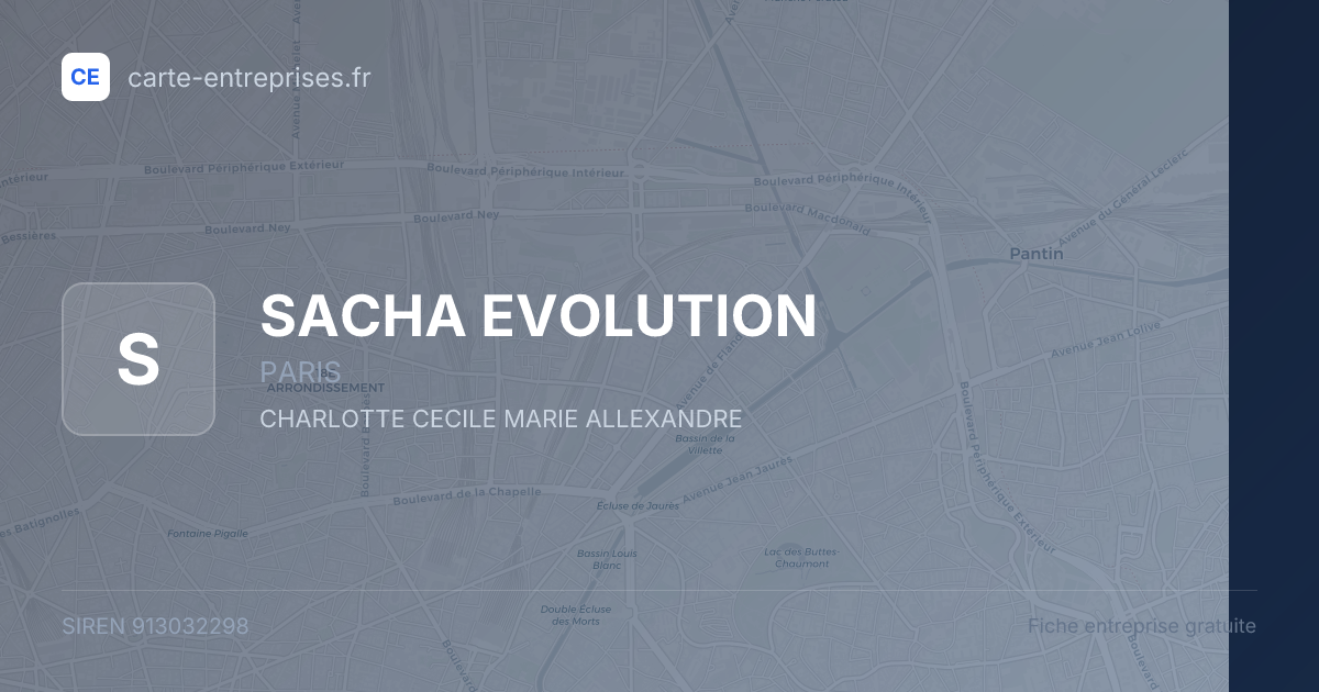 SACHA EVOLUTION — 913032298 — fiche entreprise
