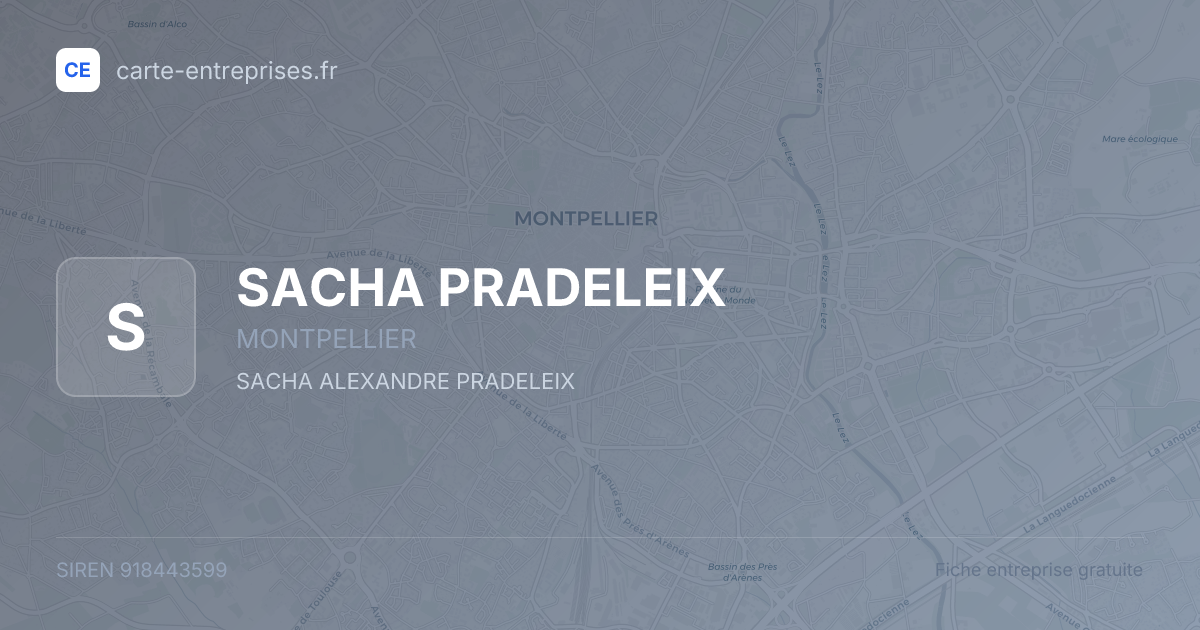 SACHA PRADELEIX — 918443599 — fiche entreprise