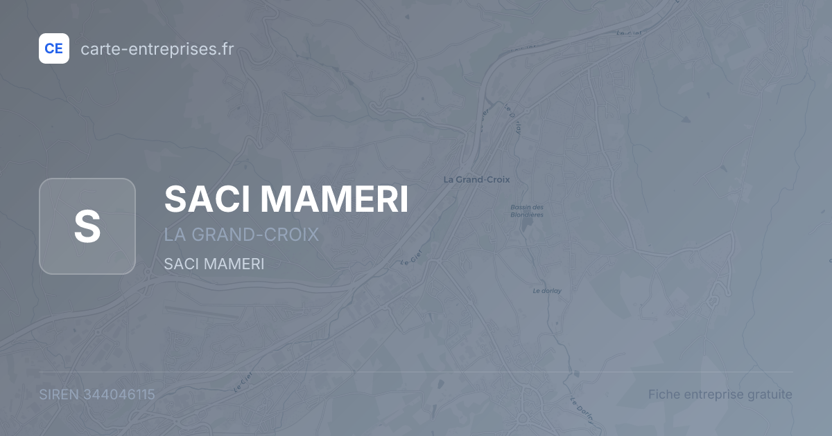 SACI MAMERI — 344046115 — fiche entreprise