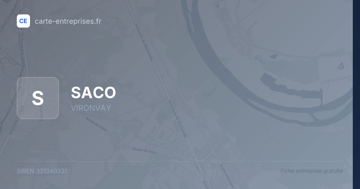 SACO — 331340331 — fiche entreprise