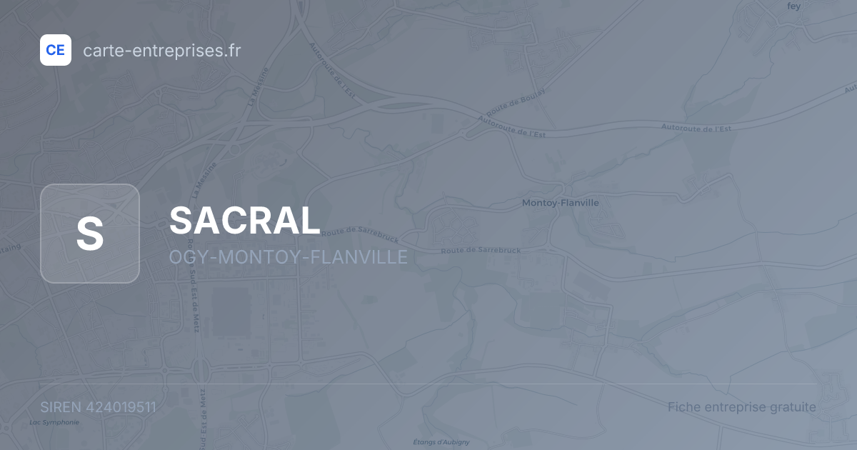 SACRAL — 424019511 — fiche entreprise