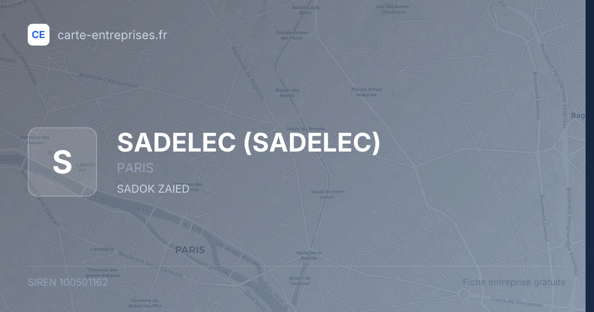 SADELEC — 100501162 — fiche entreprise
