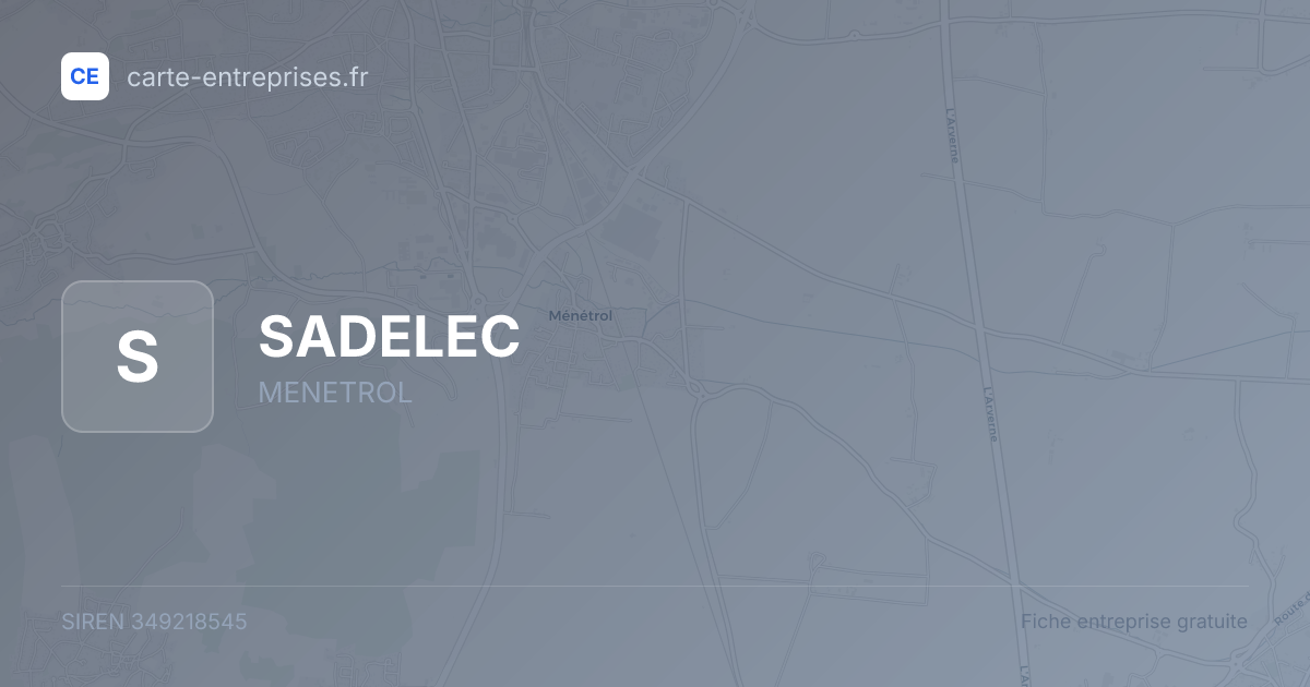 SADELEC — 349218545 — fiche entreprise