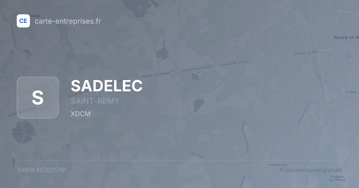SADELEC — 453601791 — fiche entreprise