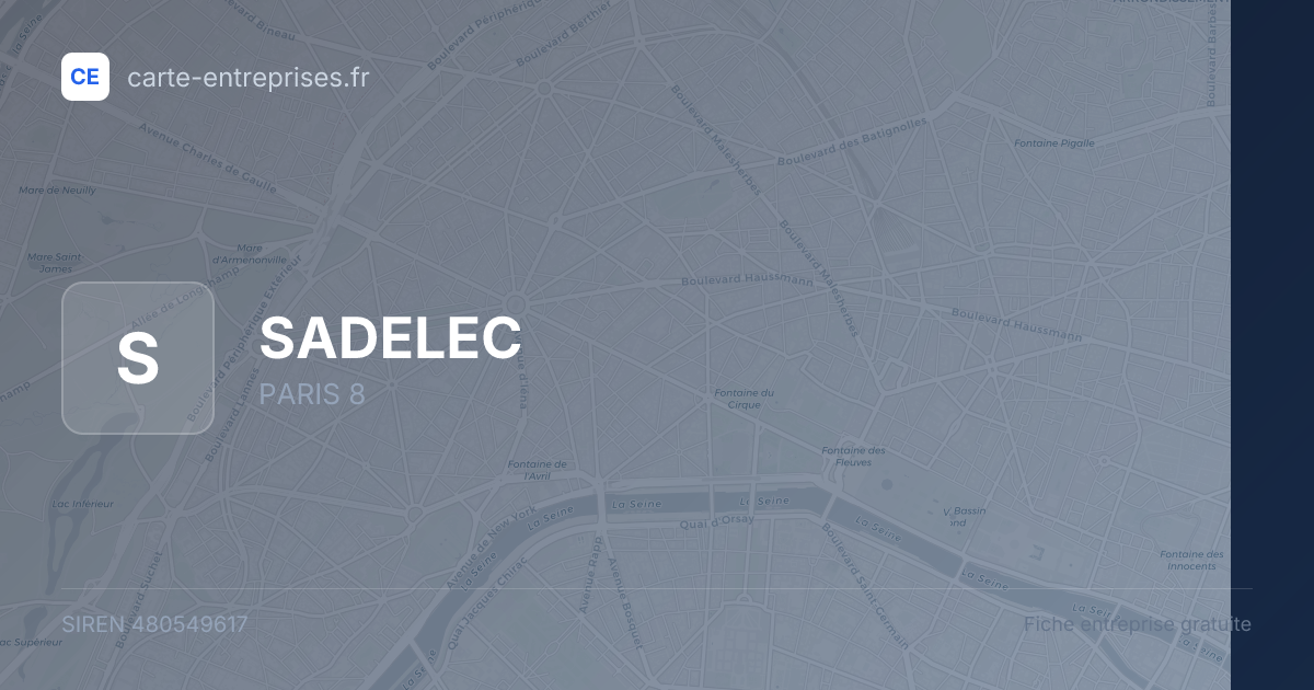 SADELEC — 480549617 — fiche entreprise