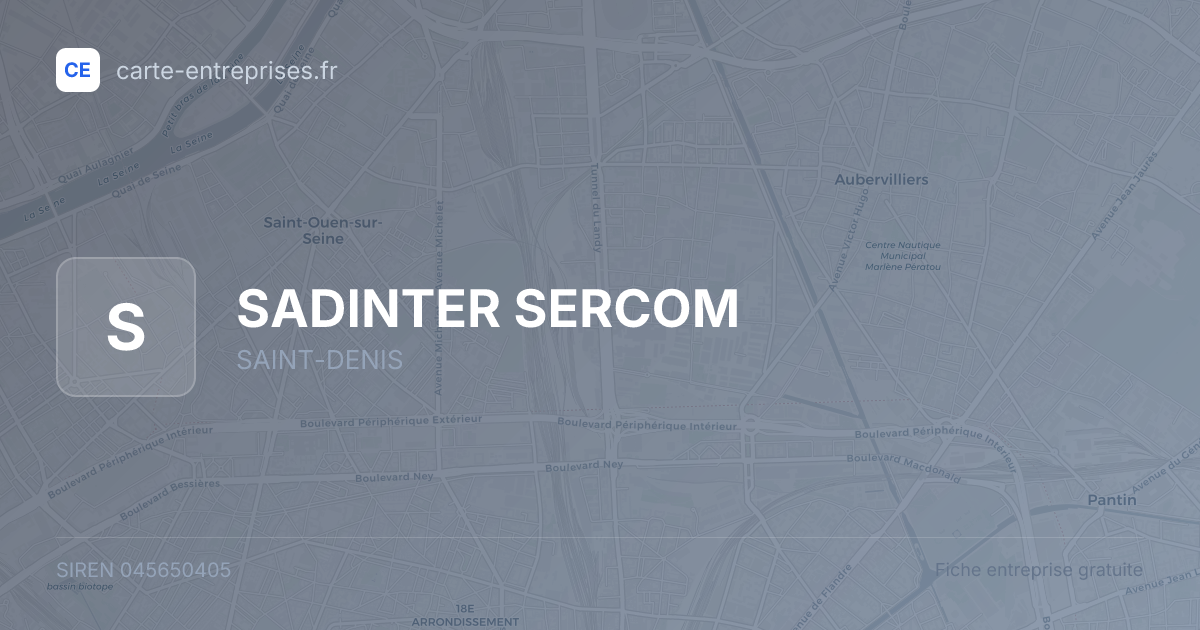SADINTER SERCOM — 045650405 — fiche entreprise