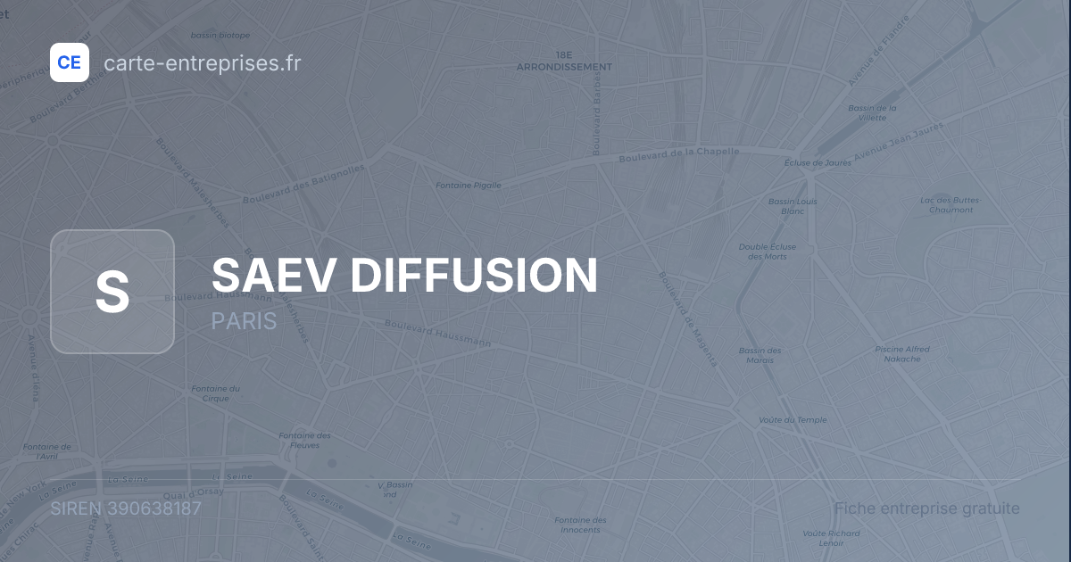 SAEV DIFFUSION — 390638187 — fiche entreprise