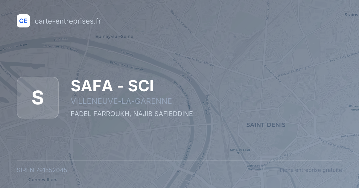 SAFA - SCI — 791552045 — fiche entreprise