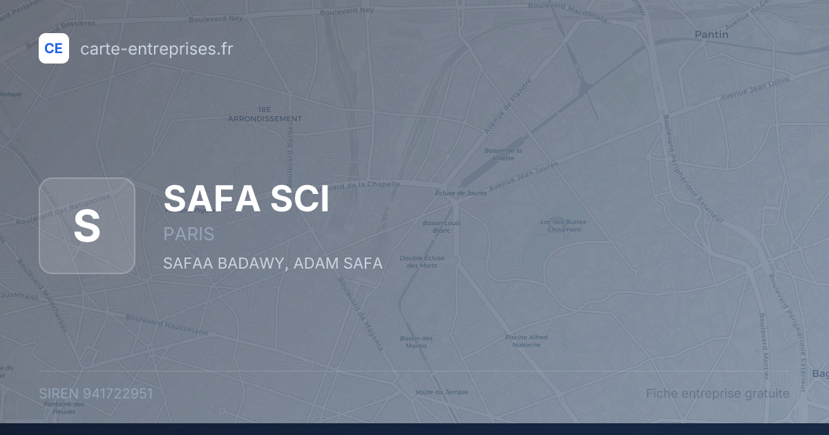 SAFA SCI — 941722951 — fiche entreprise