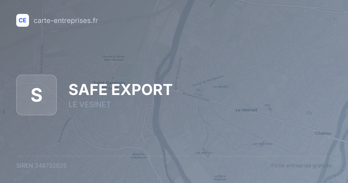 SAFE EXPORT — 348732025 — fiche entreprise