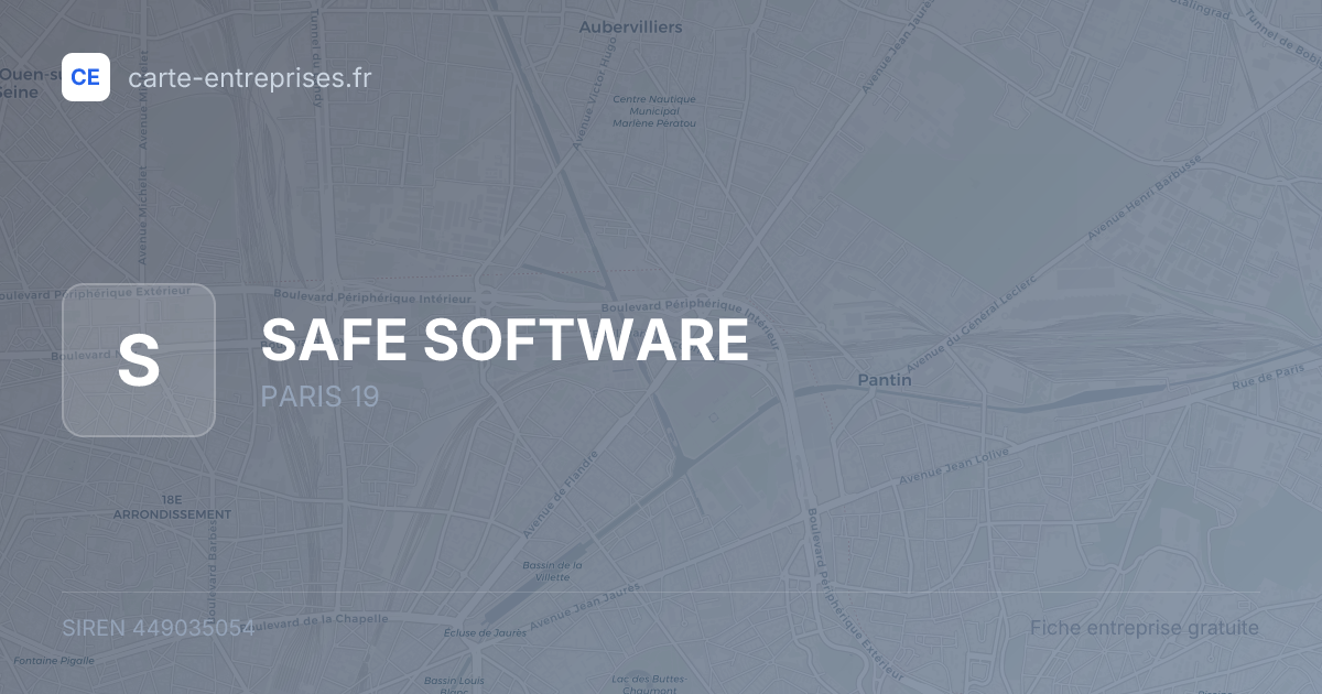 SAFE SOFTWARE — 449035054 — fiche entreprise